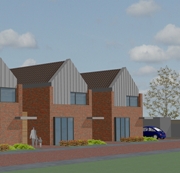 Nieuwbouw 3 patiowoningen te Deurne